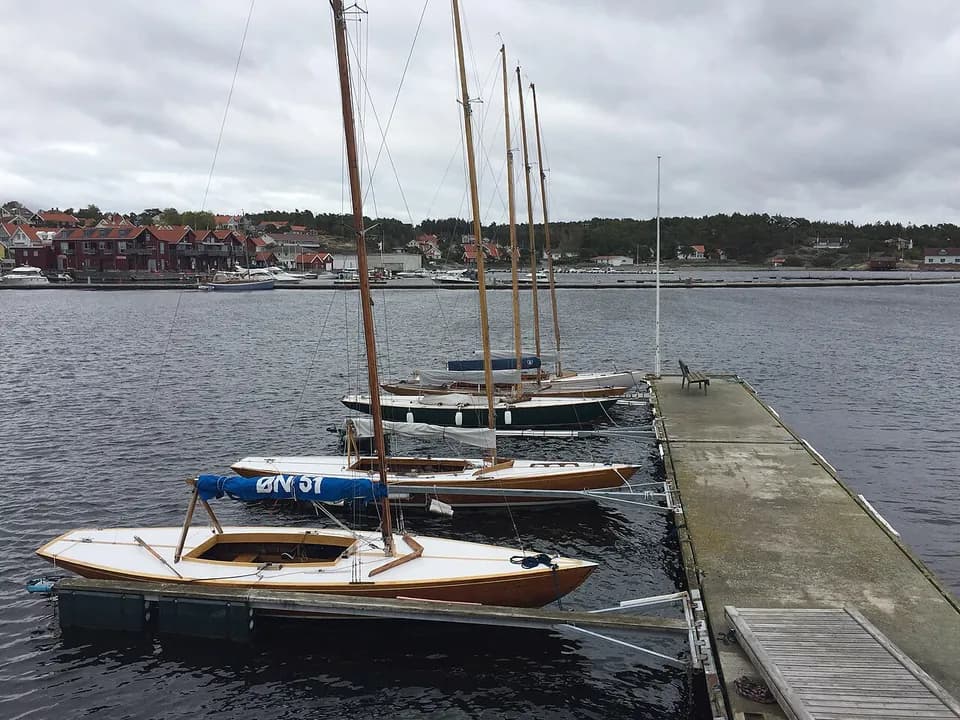 Skjærhalden – seilbåter ved Kutterbrygga på Hvaler
